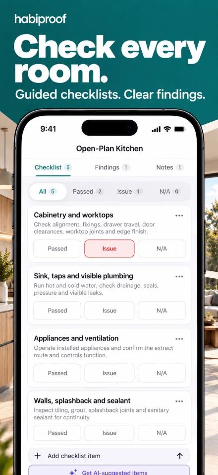 Room-by-room checklists, nothing skipped