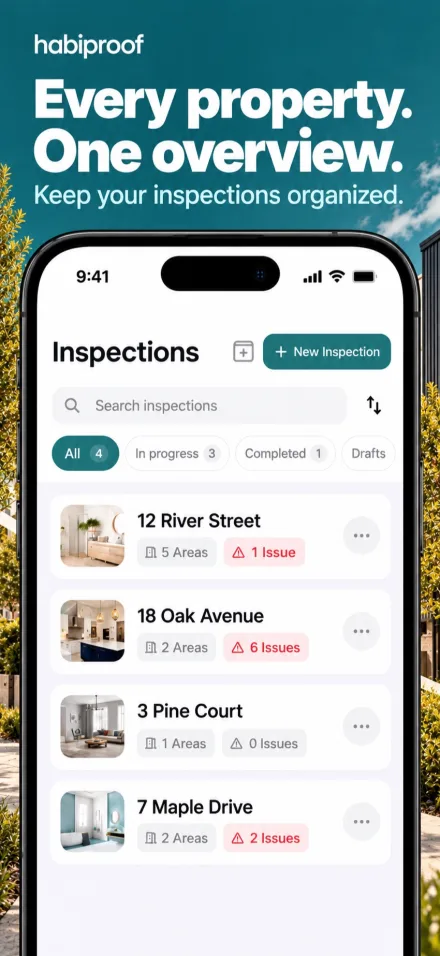 Your full inspection portfolio at a glance